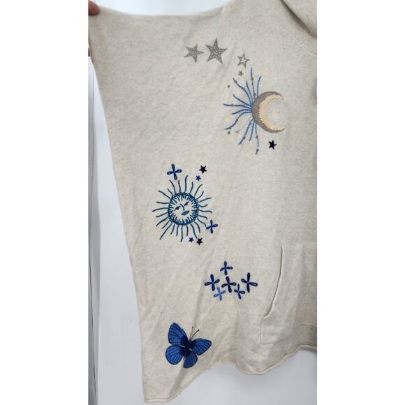 EUC Johnny Was Cashmere Good Vibes Embroidered Hooded Poncho One Size - Picture 6 of 10